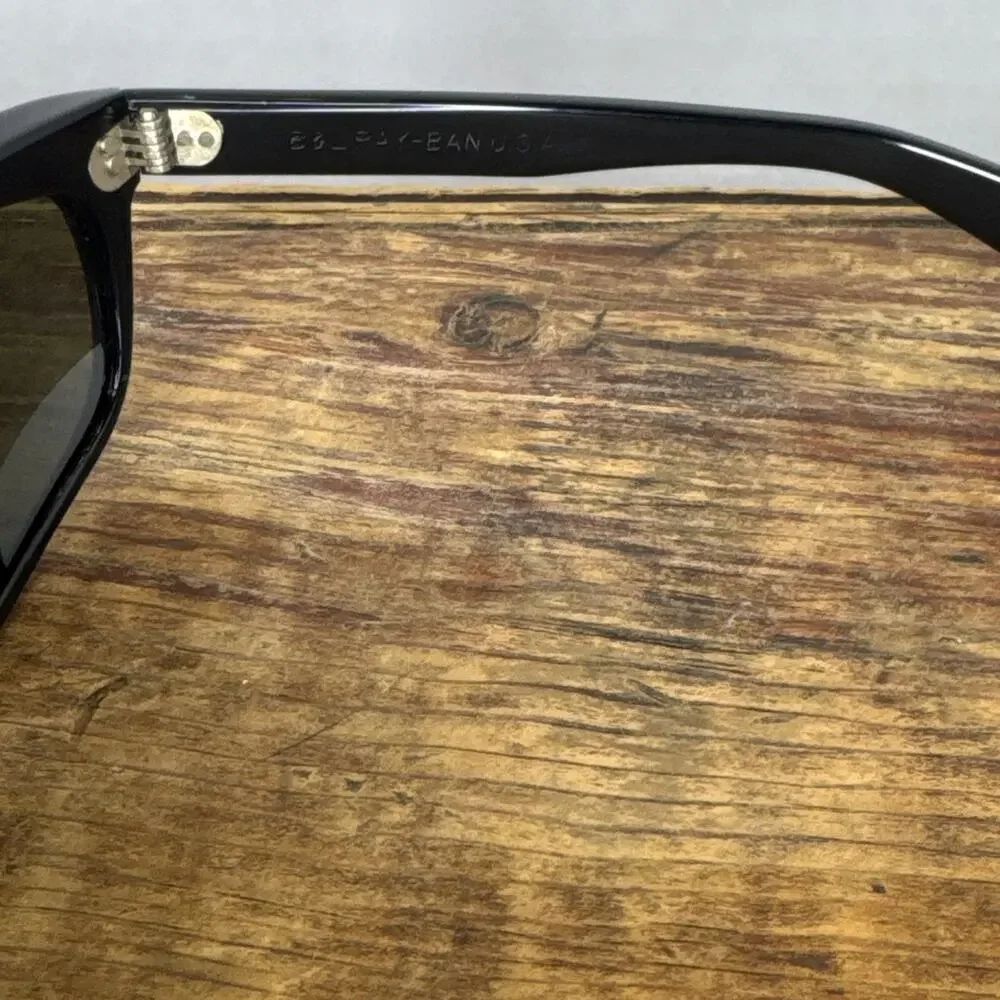 Vintage B&L Ray-Ban Balorama Sunglasses Black USA Wraparound w/ Case Dirty Harry